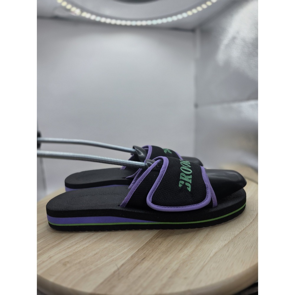 Womens Size  9 - Brooks Slide Sandals Adjustable Black and Purple
